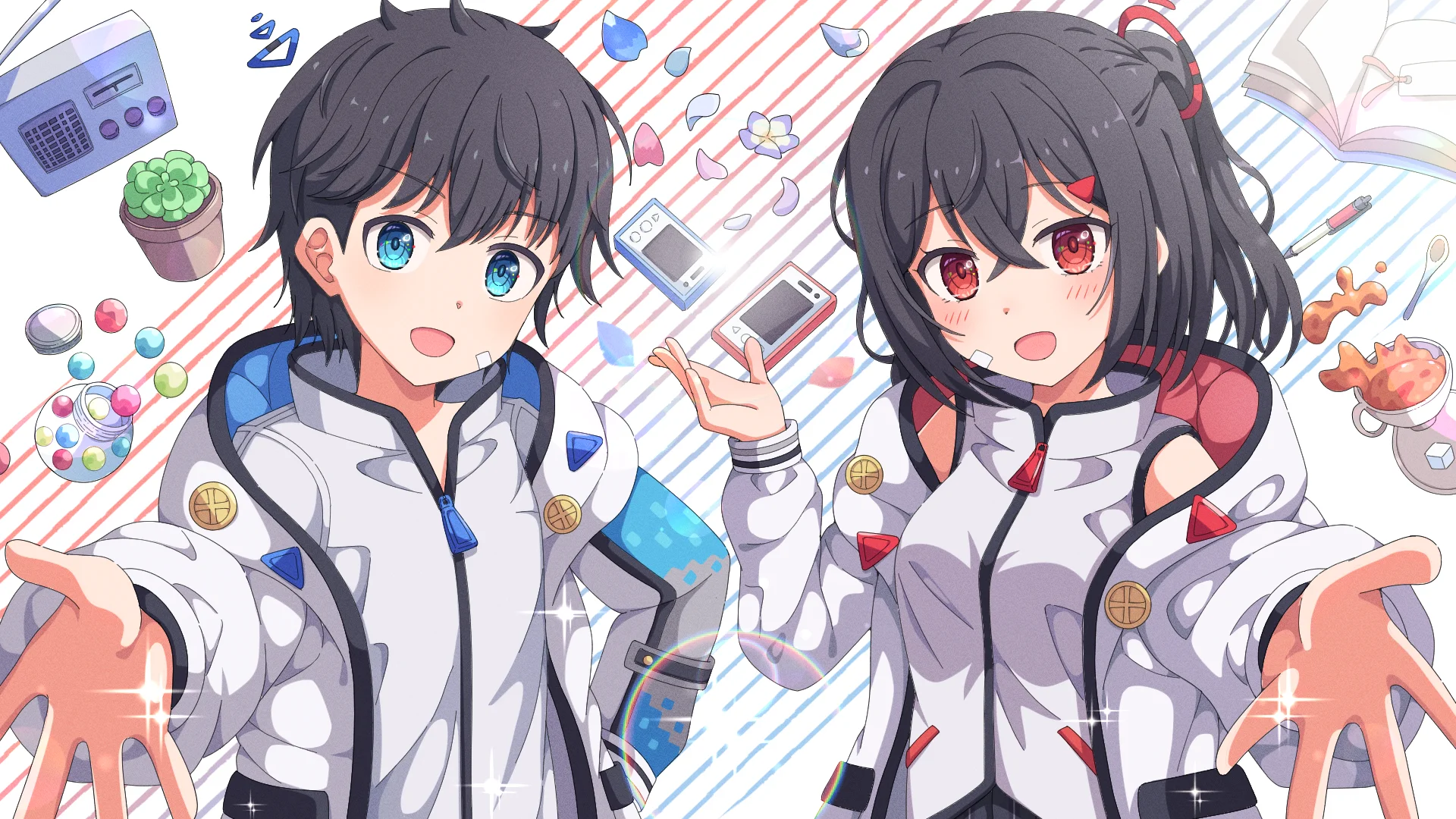 anoniのキービジュアル。アカリ・ハルトをもとにコンセプトを表現している。